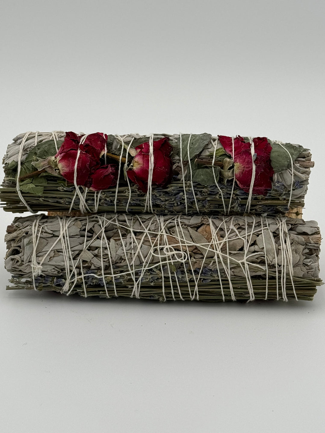 Serenity Blooms - 7" Sage Stick Infused with Red Roses, Lavender, and White Sage