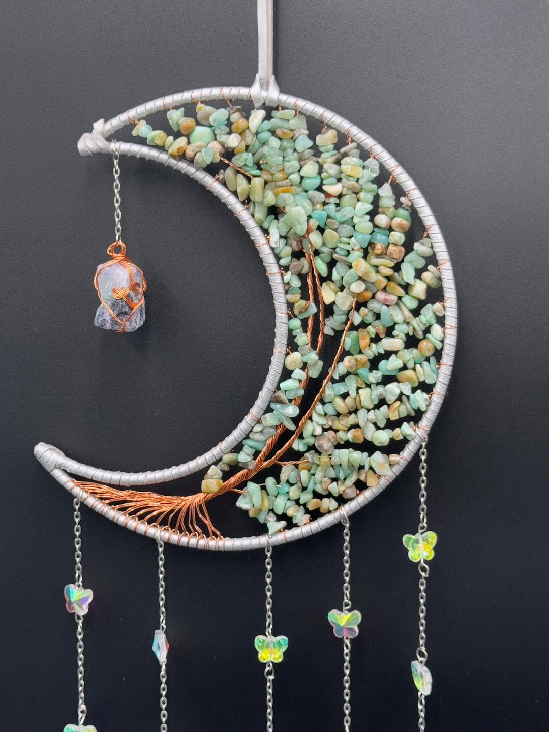 Lunar Dream & Sun catcher with Fluorite and Agate