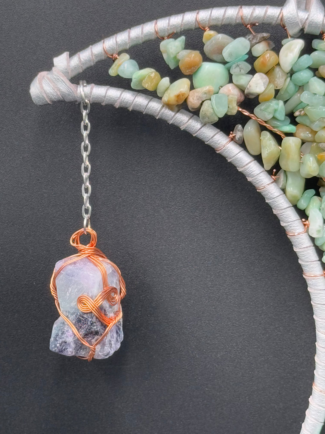 Lunar Dream & Sun catcher with Fluorite and Agate