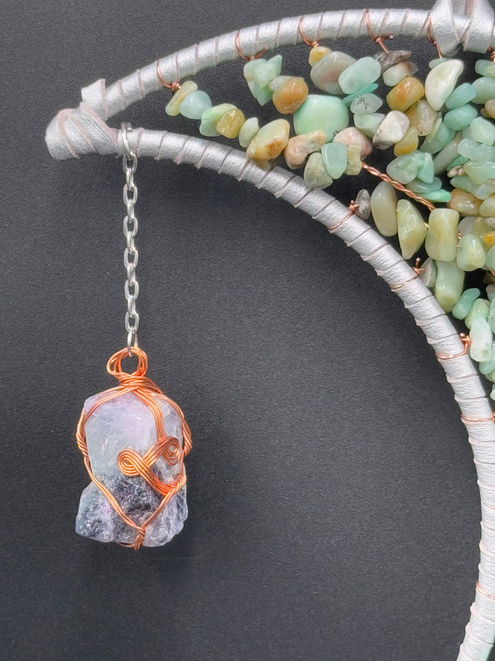 Lunar Dream & Sun catcher with Fluorite and Agate