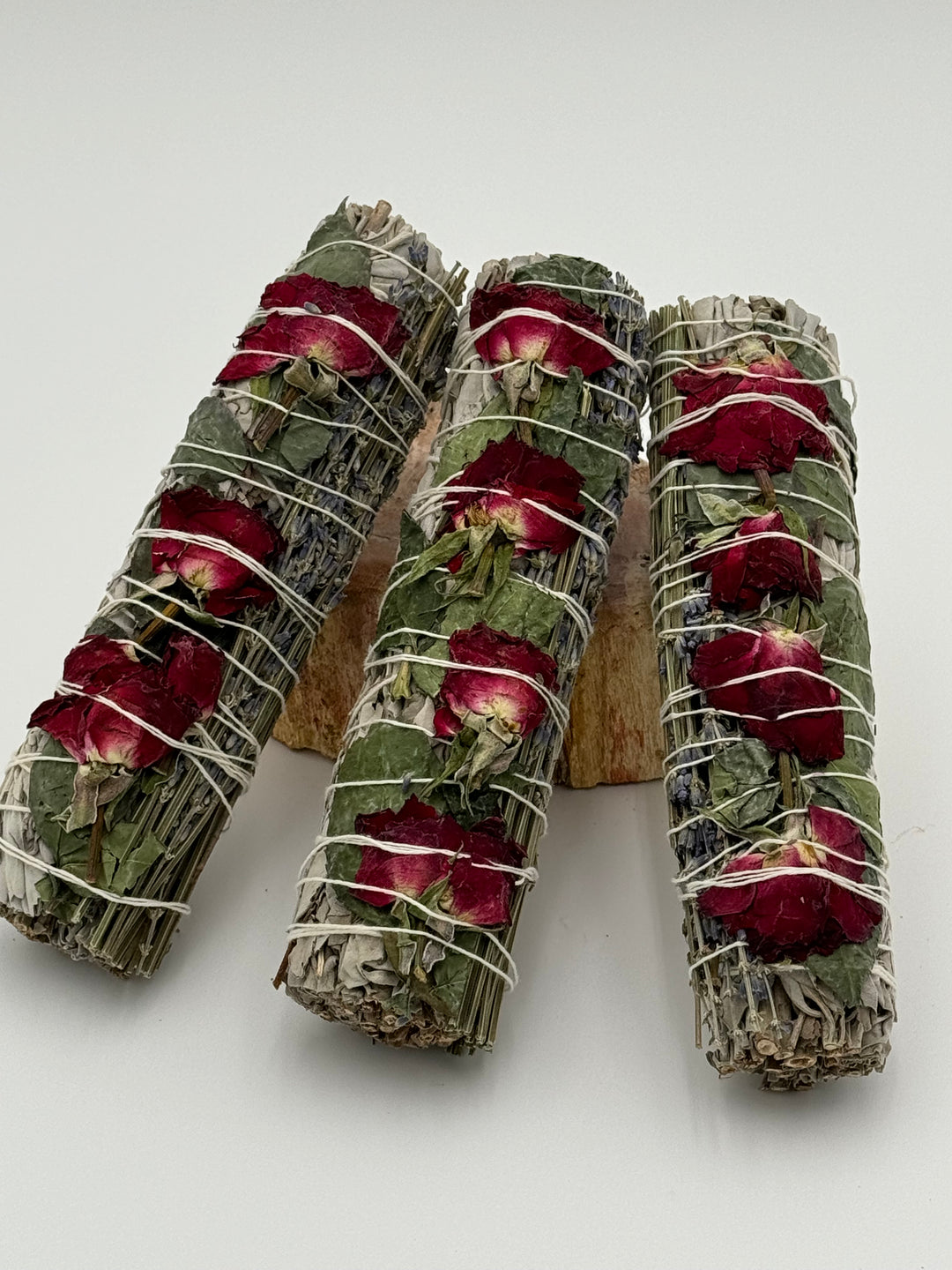 Serenity Blooms - 7" Sage Stick Infused with Red Roses, Lavender, and White Sage