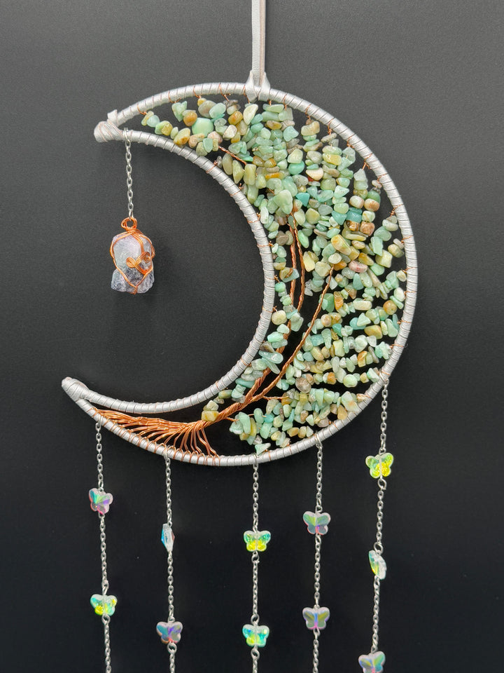 Lunar Dream & Sun catcher with Fluorite and Agate