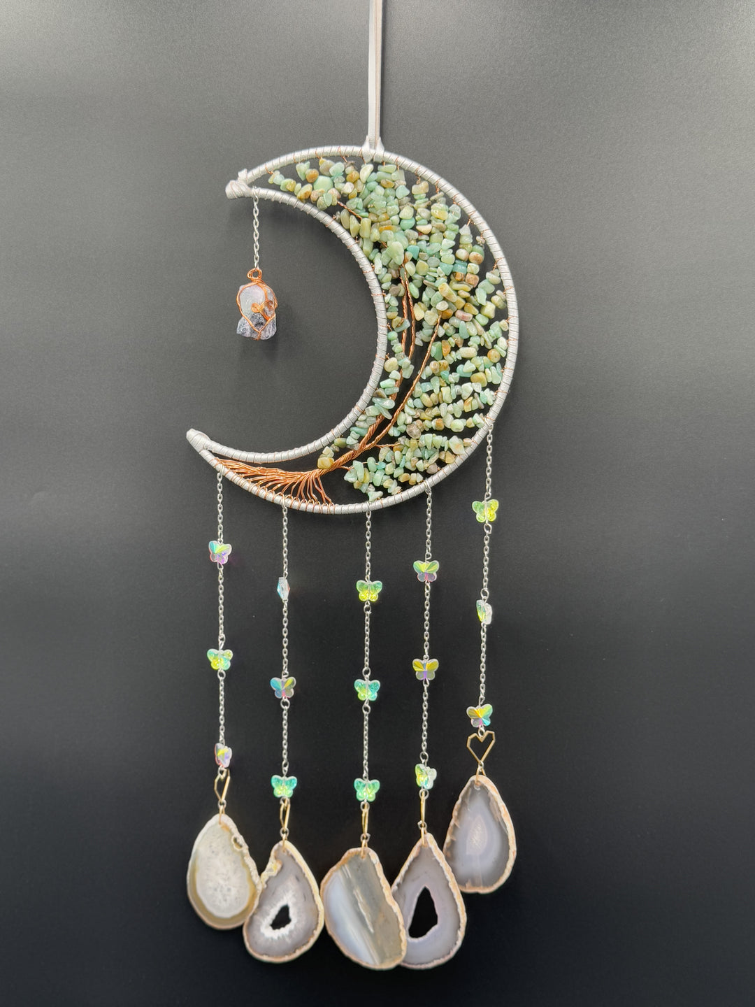 Lunar Dream & Sun catcher with Fluorite and Agate