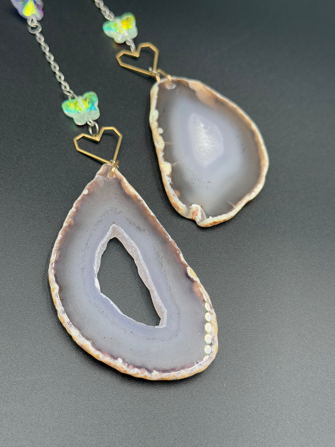 Lunar Dream & Sun catcher with Fluorite and Agate