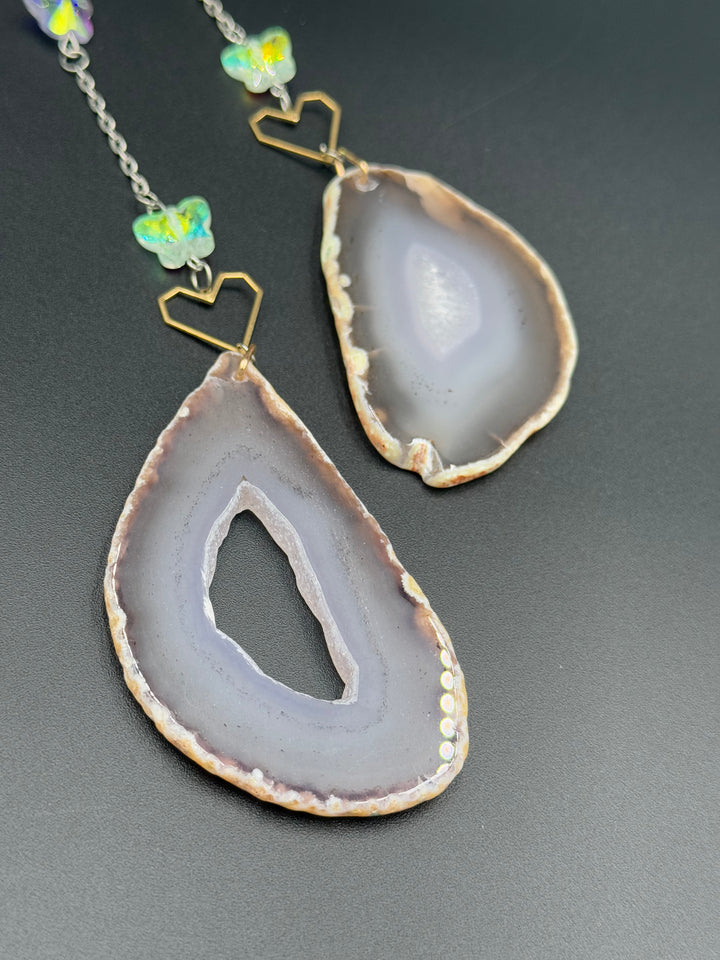 Lunar Dream & Sun catcher with Fluorite and Agate