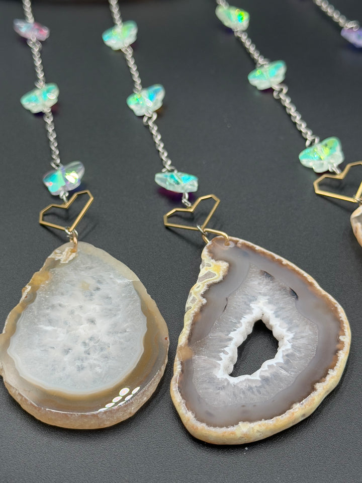Lunar Dream & Sun catcher with Fluorite and Agate