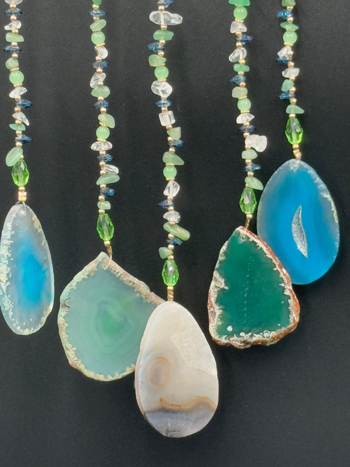 Celestial Harmony Moon Dream & Sun Catcher – Lapis Lazuli, Green Aventurine, and Clear Quartz