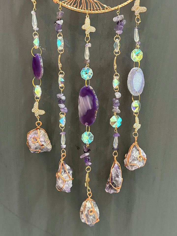 Amethyst Tree of Life Butterfly Sun Catcher