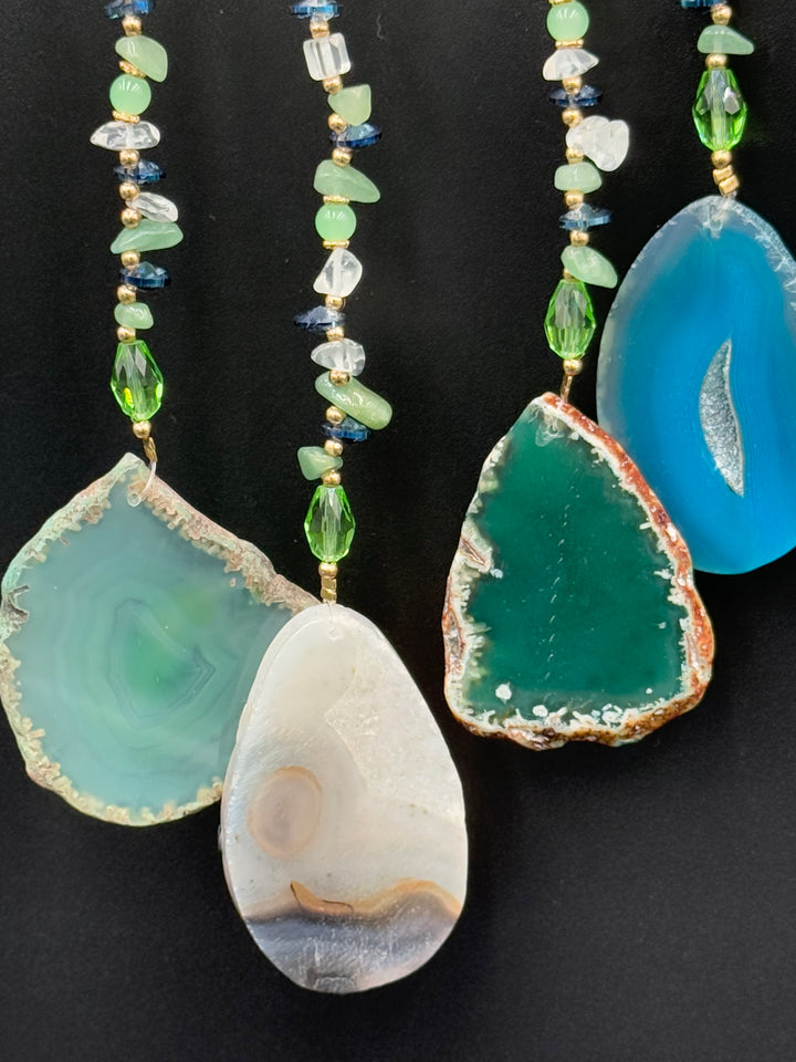 Celestial Harmony Moon Dream & Sun Catcher – Lapis Lazuli, Green Aventurine, and Clear Quartz