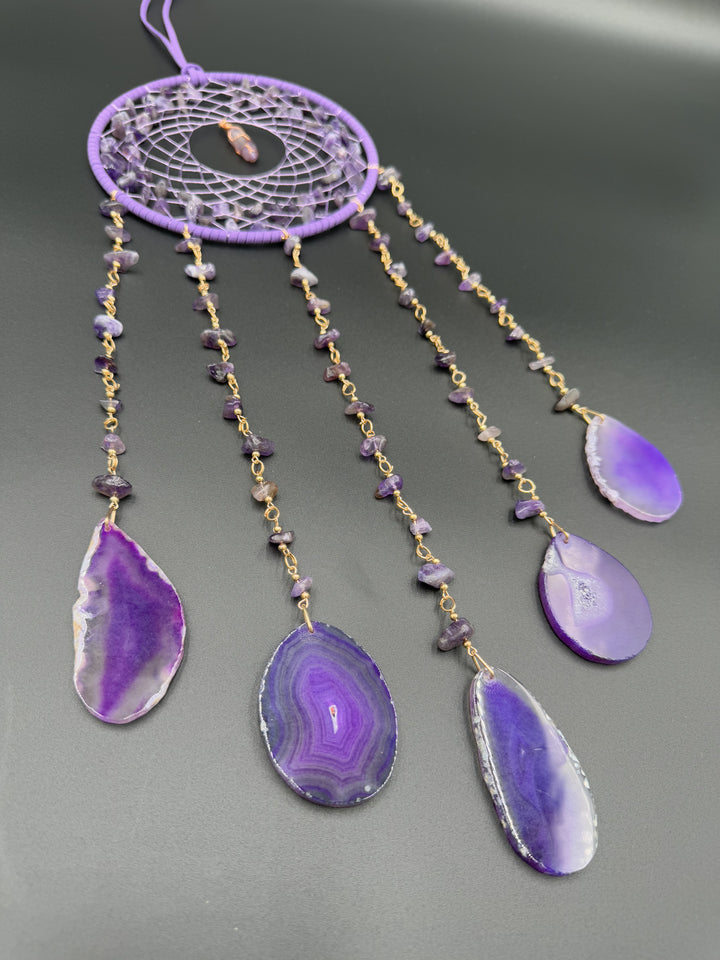 Amethyst & Agate Serenity Sun & Dream Catcher