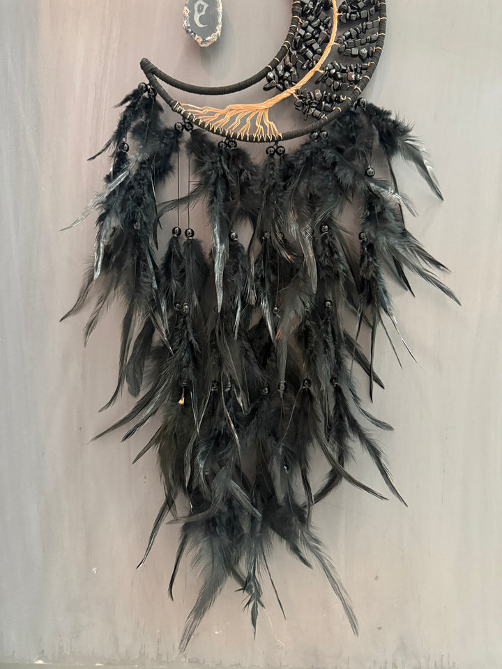 Black Obsidian and Agate Sun Catcher & Wall Decor