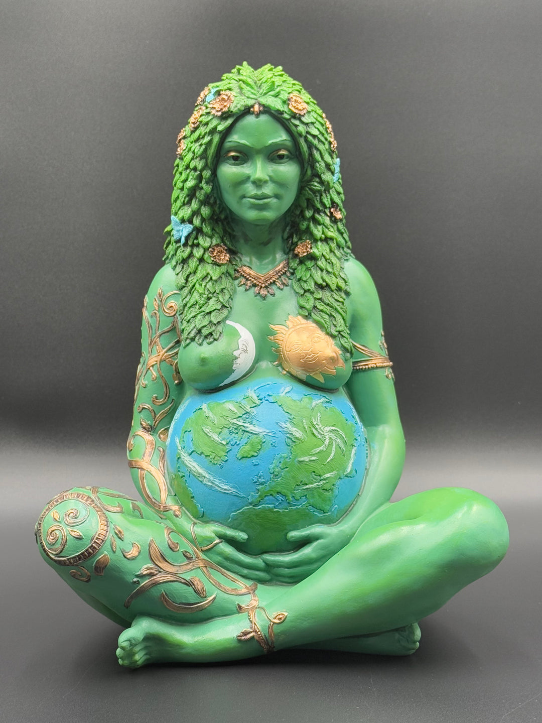 Large/Small Hand-painted "Gaia" Mother Earth Polyresin Statue