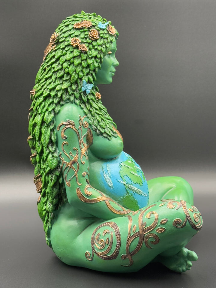 Large/Small Hand-painted "Gaia" Mother Earth Polyresin Statue