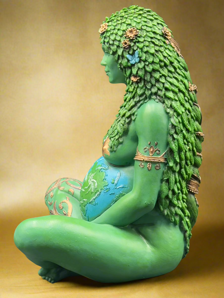 Large/Small Hand-painted "Gaia" Mother Earth Polyresin Statue