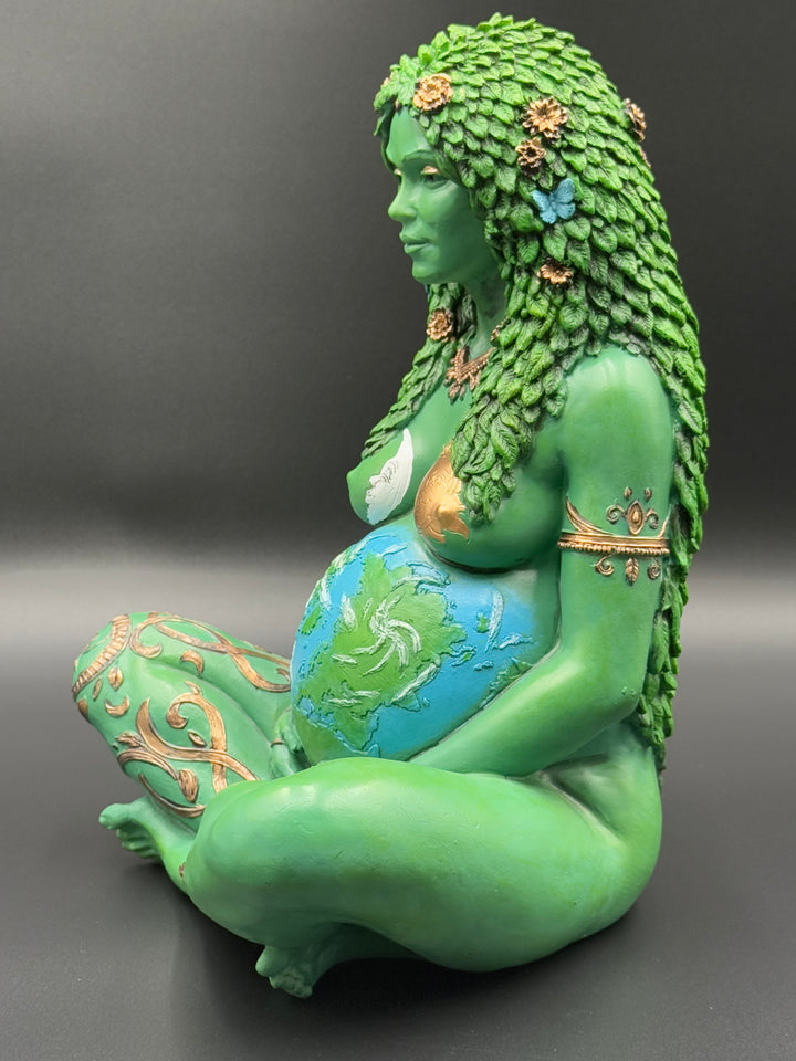 Large/Small Hand-painted "Gaia" Mother Earth Polyresin Statue