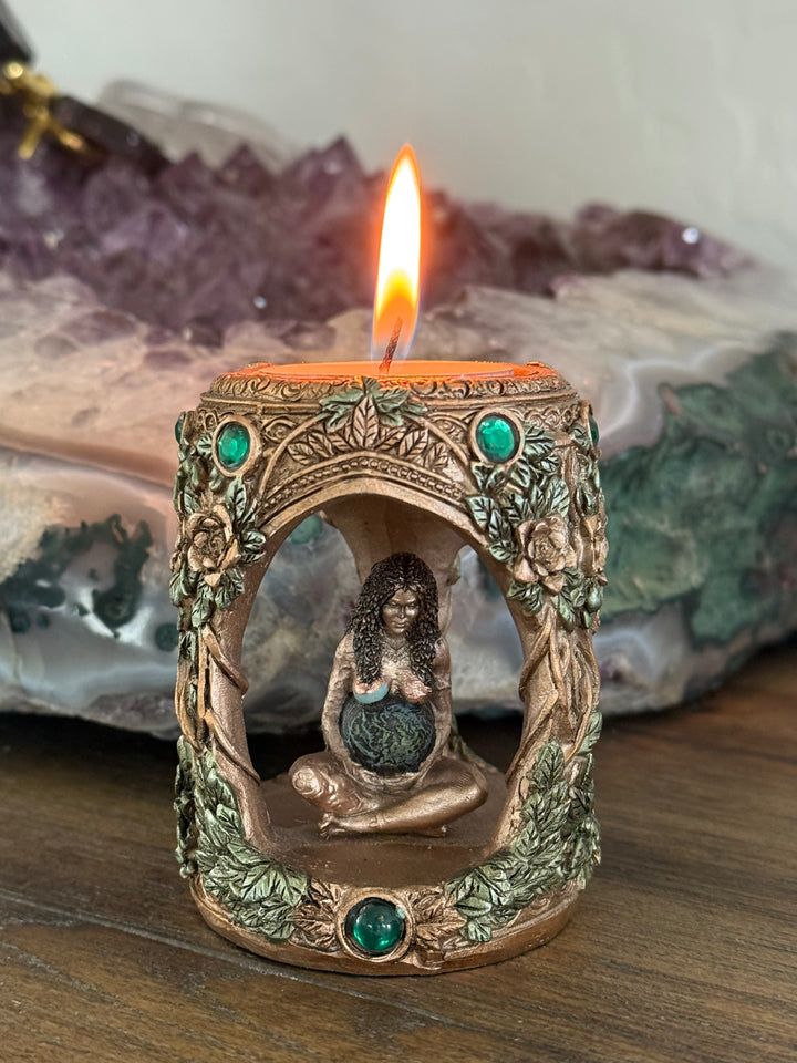 Mother Earth Tea Light Candle Holder (Nemesis Now)