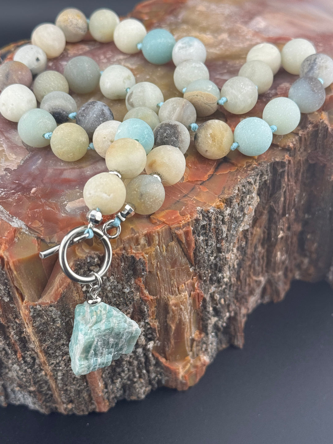 Tranquil Tides - Handcrafted Healing Amazonite Choker Necklace