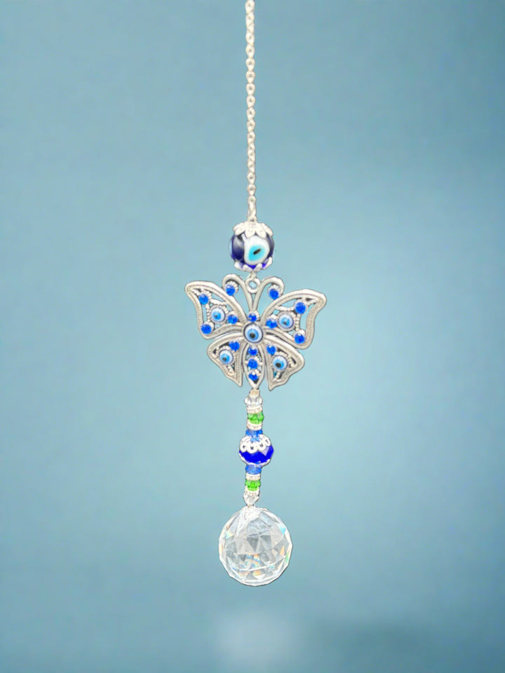 Azure Wing Harmony Crystal Sun Catcher