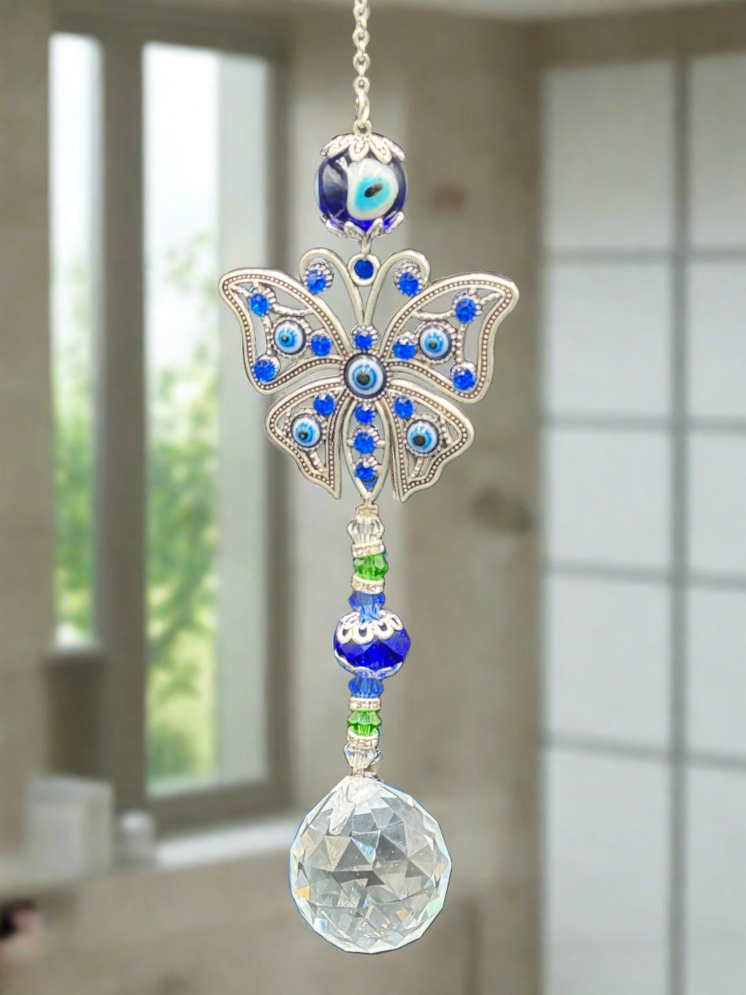 Azure Wing Harmony Crystal Sun Catcher