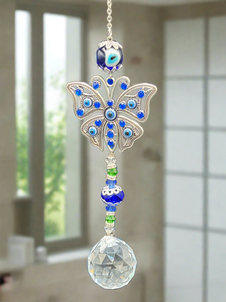 Azure Wing Harmony Crystal Sun Catcher
