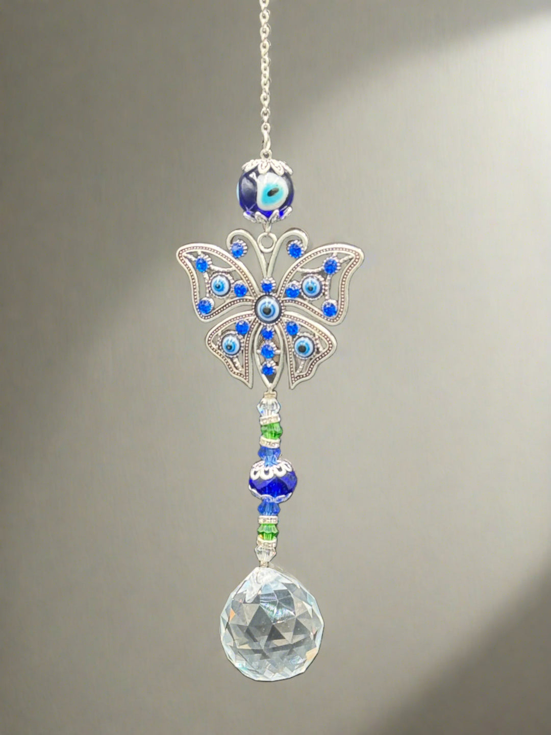 Azure Wing Harmony Crystal Sun Catcher