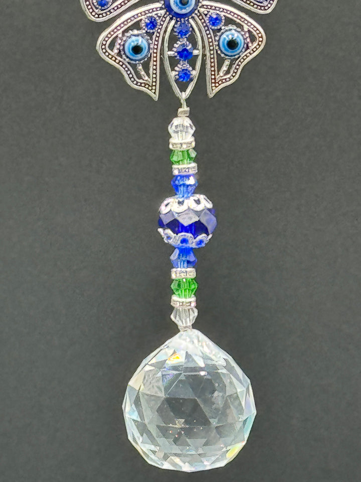 Azure Wing Harmony Crystal Sun Catcher