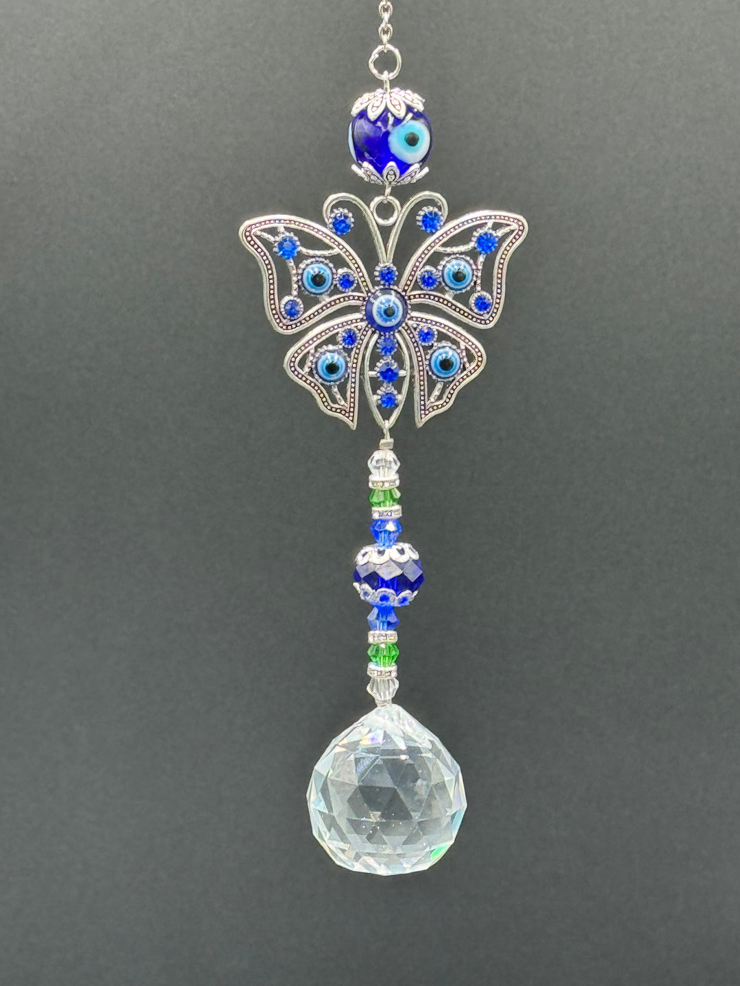Azure Wing Harmony Crystal Sun Catcher