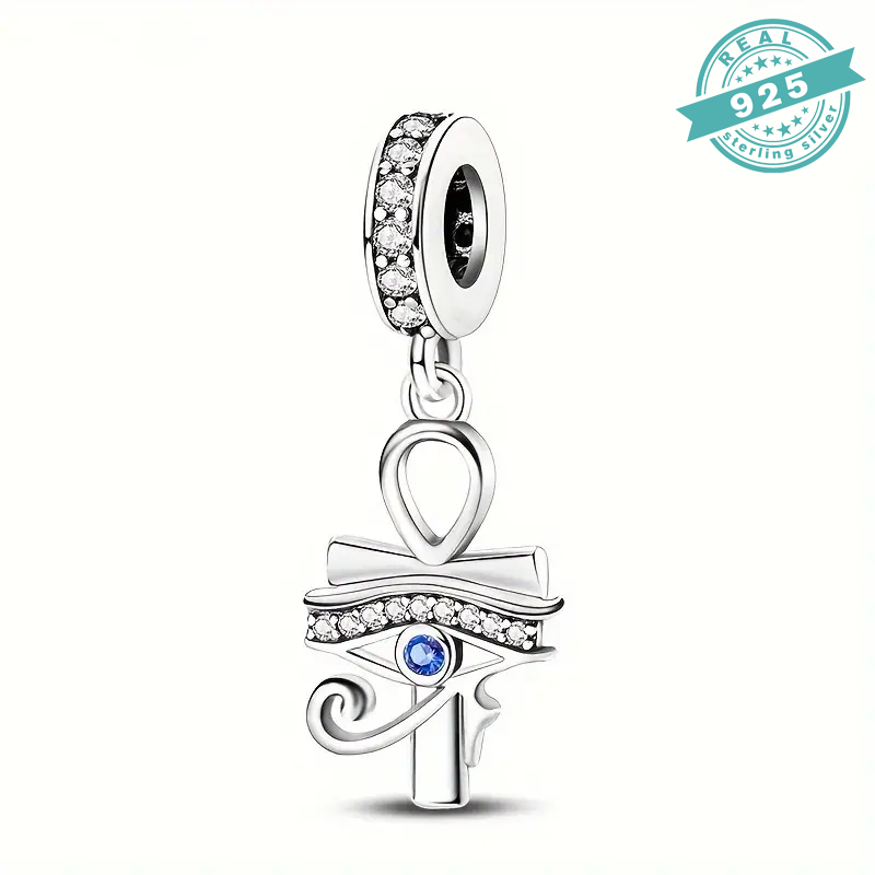 925 Sterling Silver With White & Blue Zircon Charms Collection (SS)