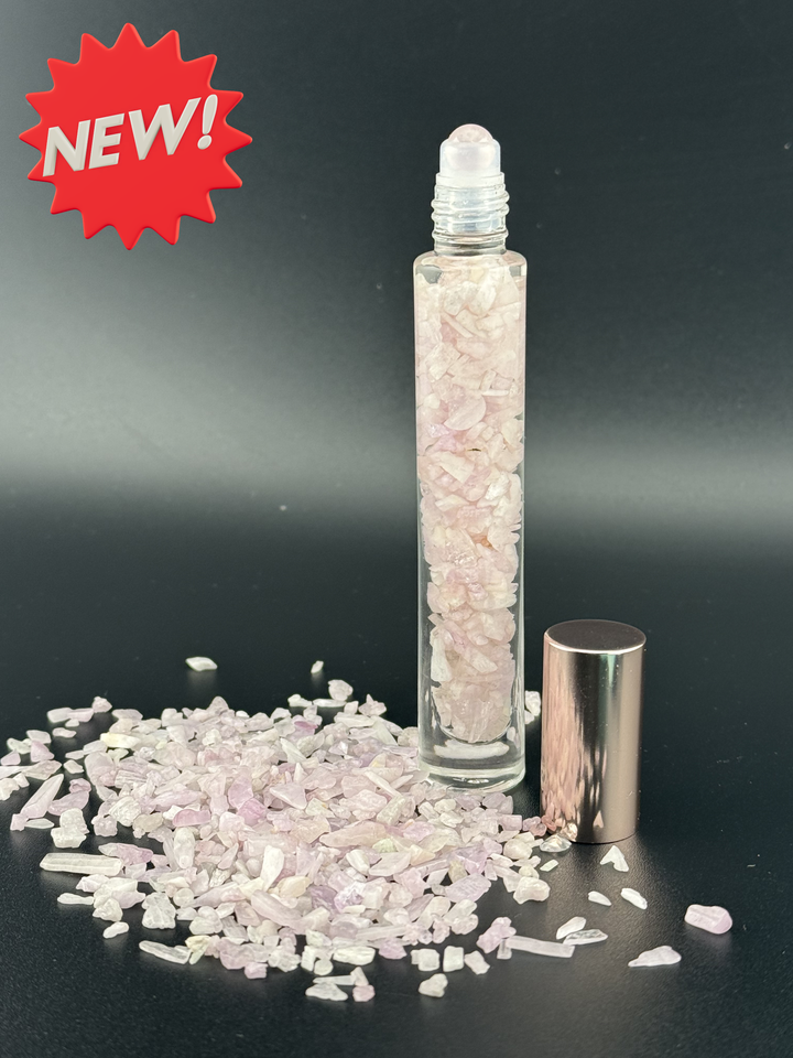 #66 Queen of the Nile — Lepidolite & Rose Quartz Crystal Perfume Roll-On