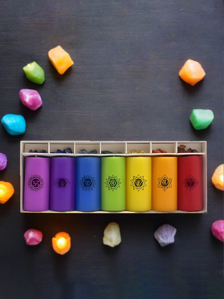 Chakra Harmony - Candles and Crystals Set