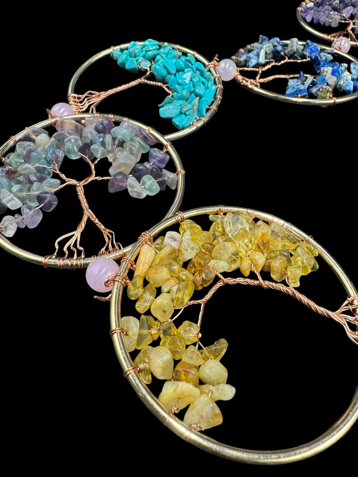 7 Chakras Tree of Life Dream Catcher Wall Decor