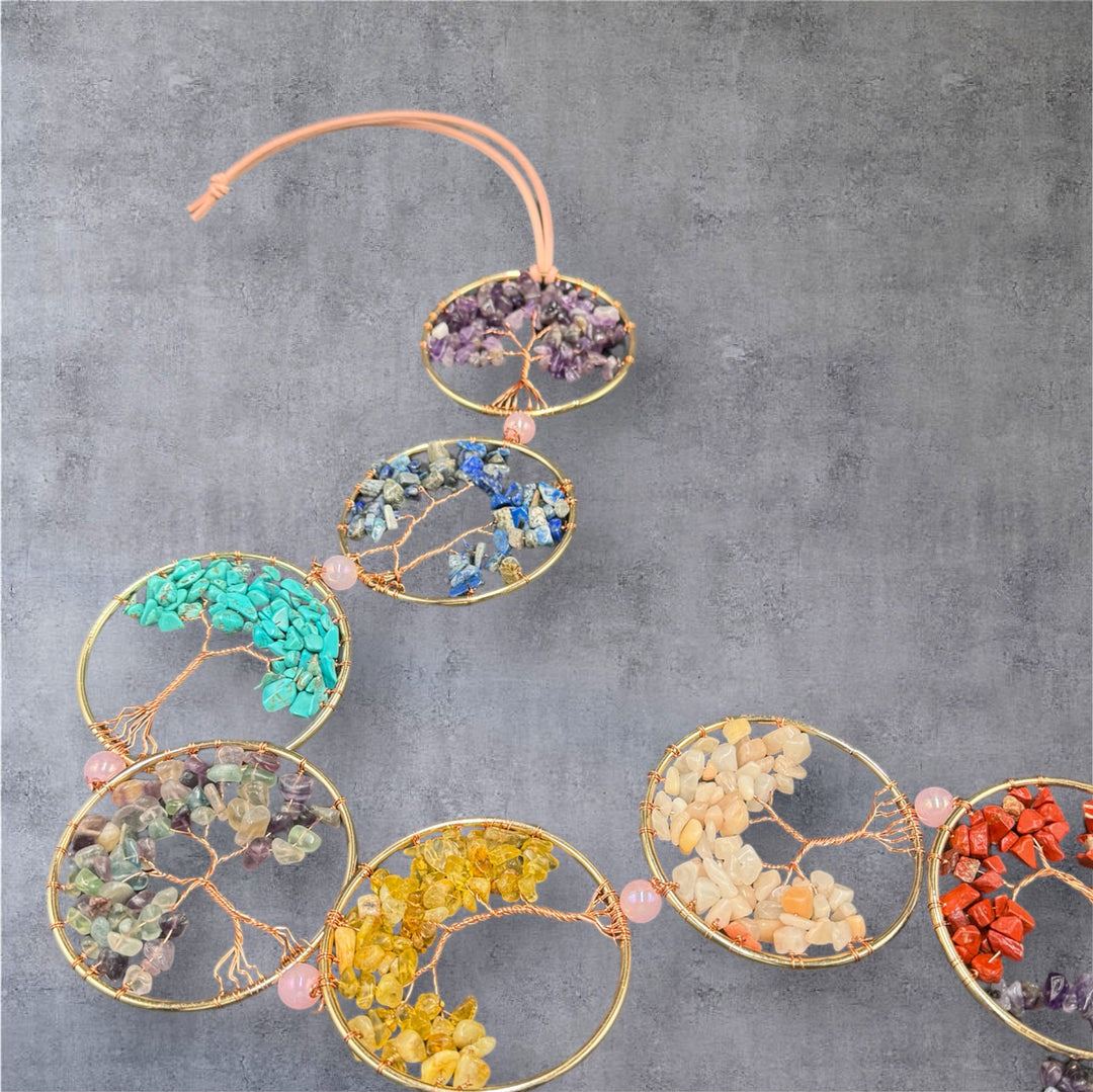 7 Chakras Tree of Life Dream Catcher Wall Decor
