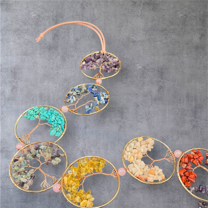 7 Chakras Tree of Life Dream Catcher Wall Decor
