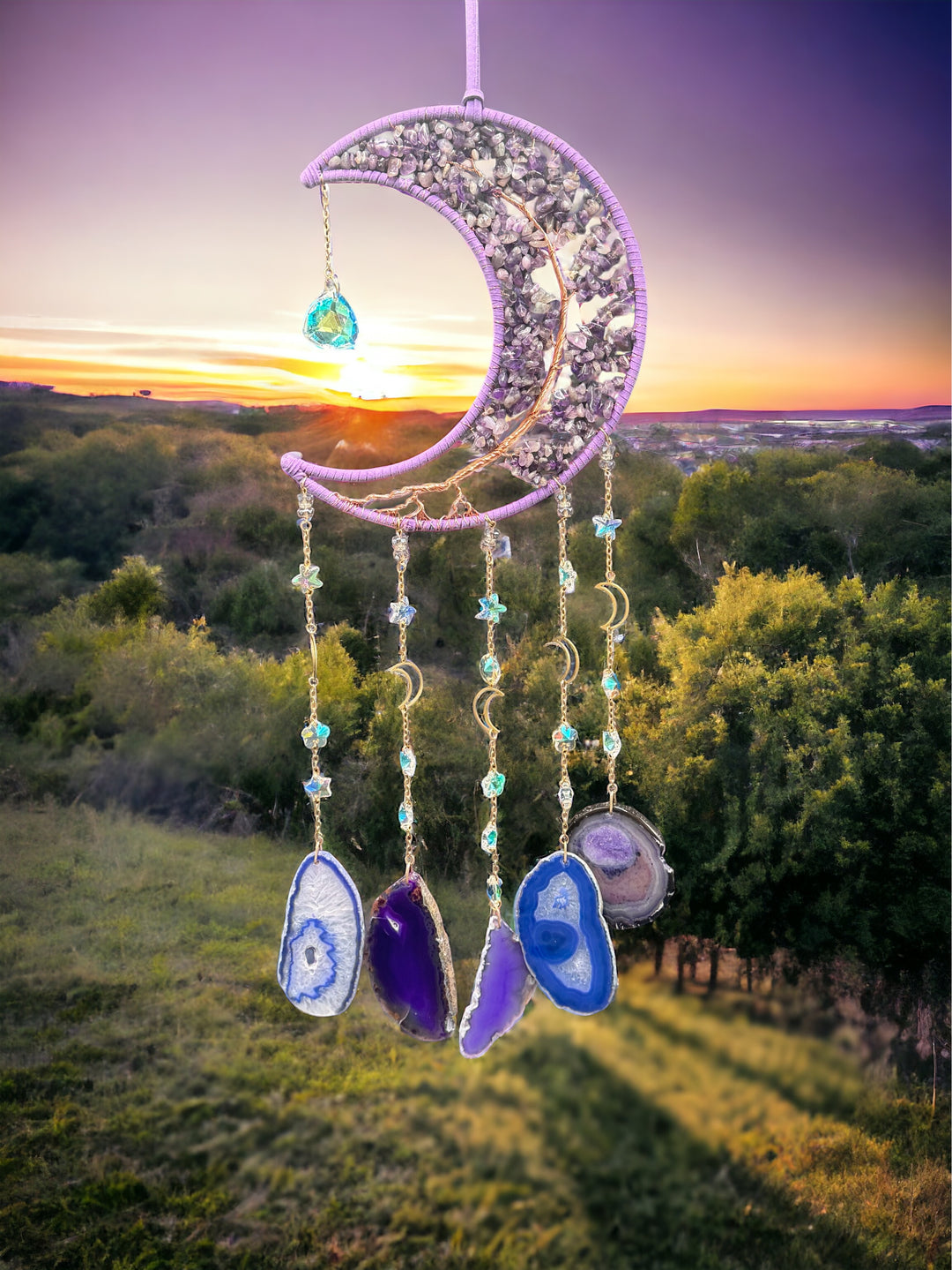 Amethyst Moon Dream Catcher & Sun catcher