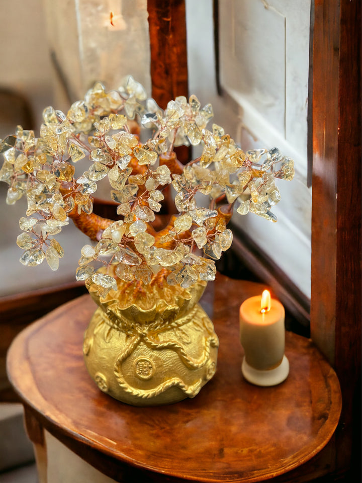 Stunning Golden Prosperity Citrine Tree