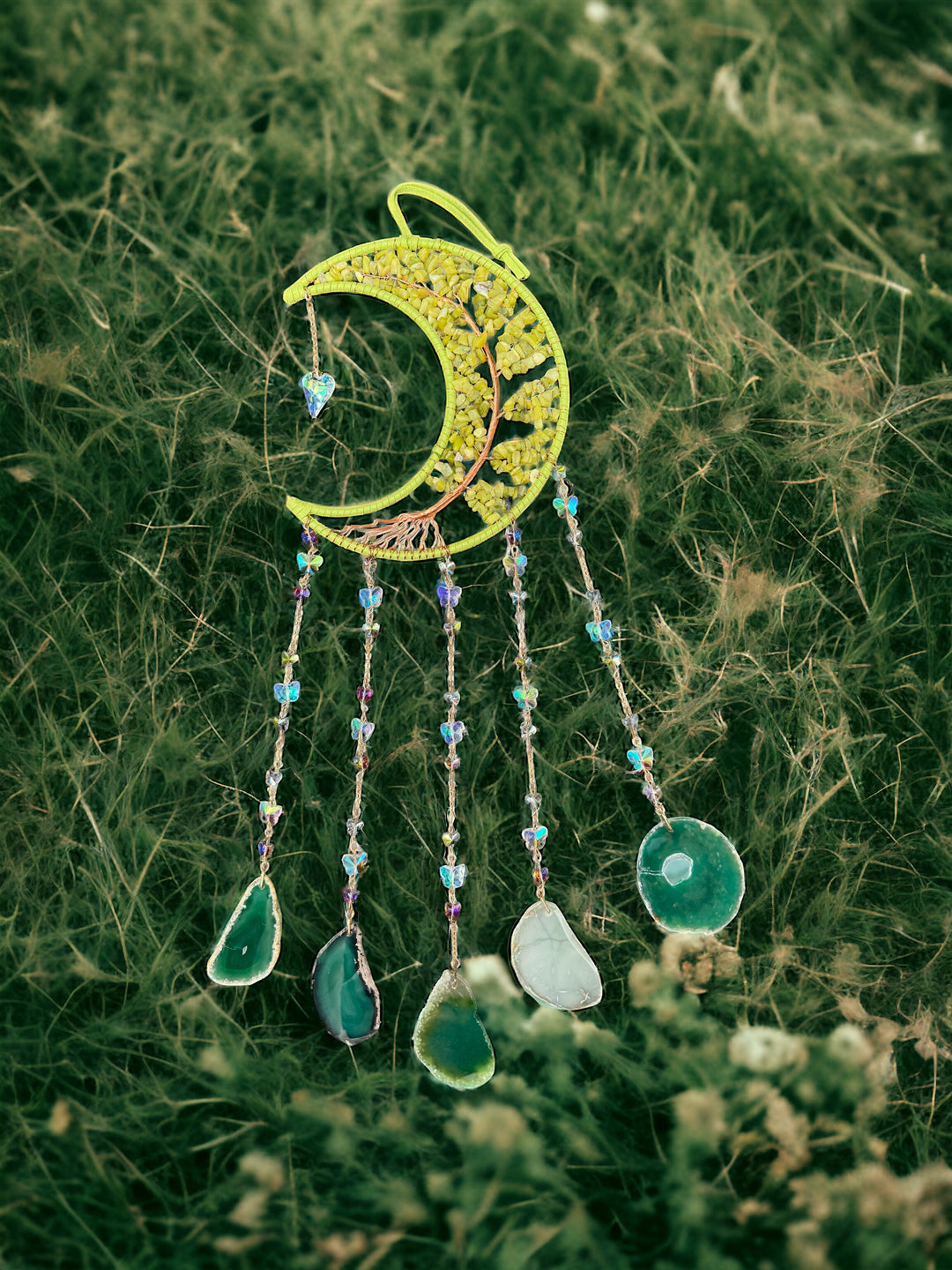 Southern Jade/Serpentine Moon Dream Catcher