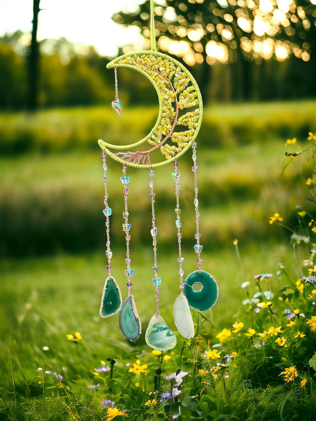 Southern Jade/Serpentine Moon Dream Catcher