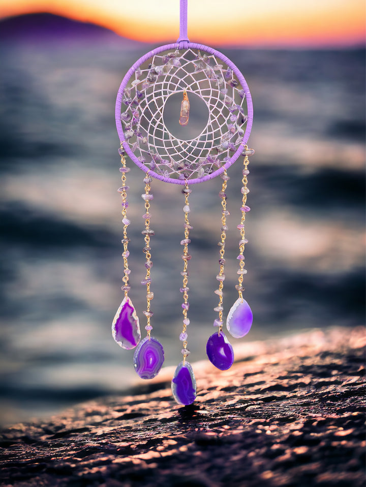 Amethyst & Agate Serenity Sun & Dream Catcher