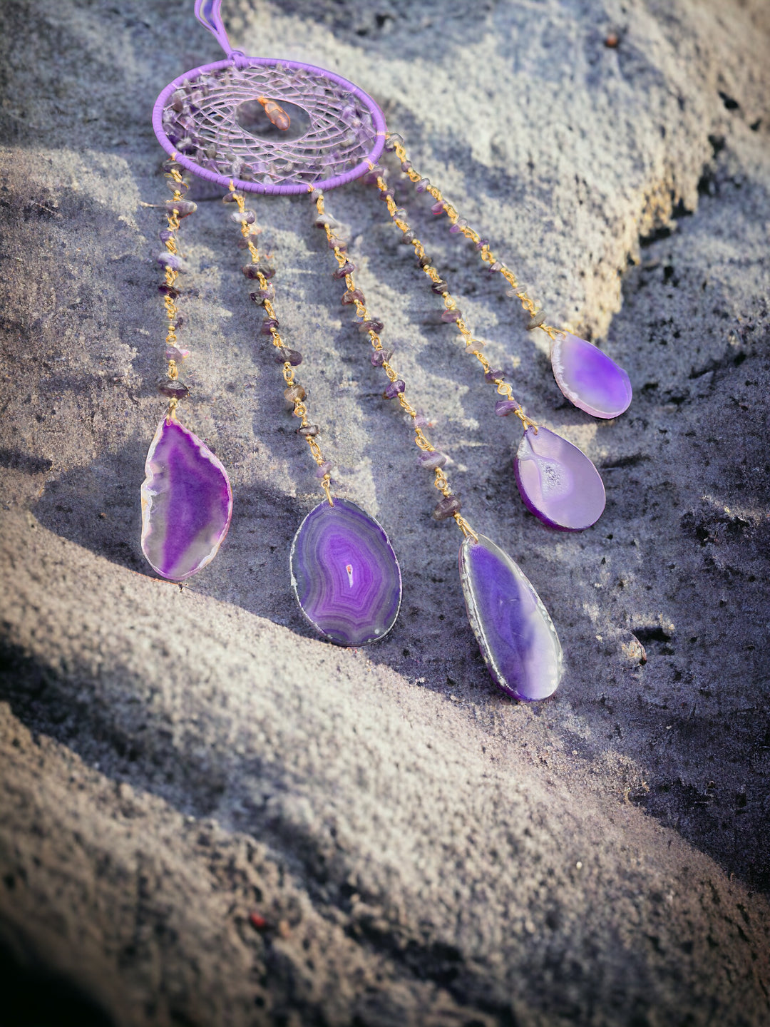 Amethyst & Agate Serenity Sun & Dream Catcher