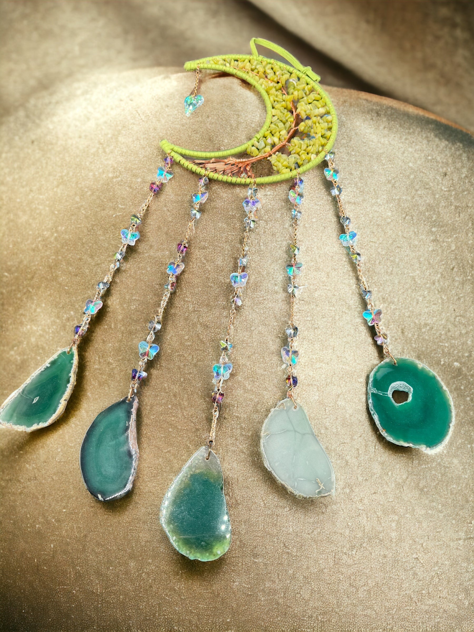 Southern Jade/Serpentine Moon Dream Catcher – Magnificent Me