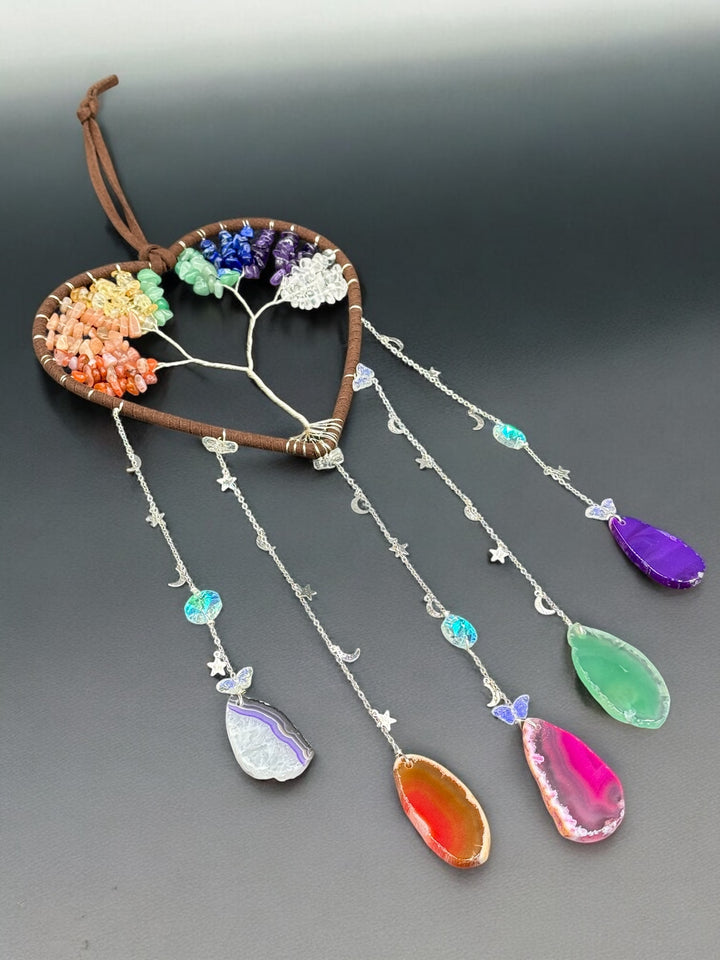 Celestial Harmony 7 Chakra Heart Sun Catcher