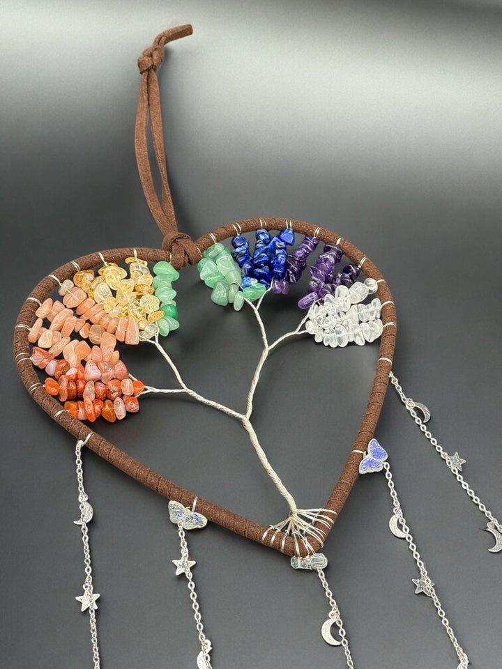 Celestial Harmony 7 Chakra Heart Sun Catcher