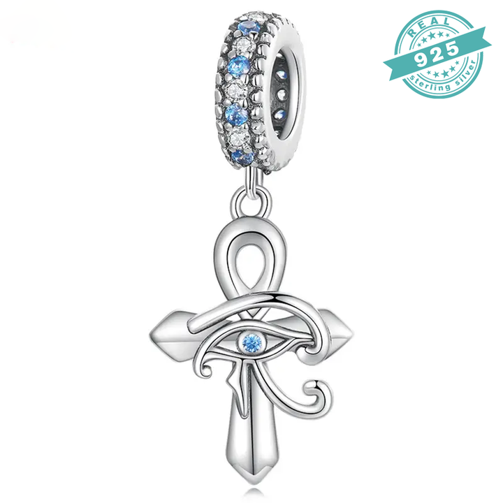 925 Sterling Silver With White & Blue Zircon Charms Collection (SS)