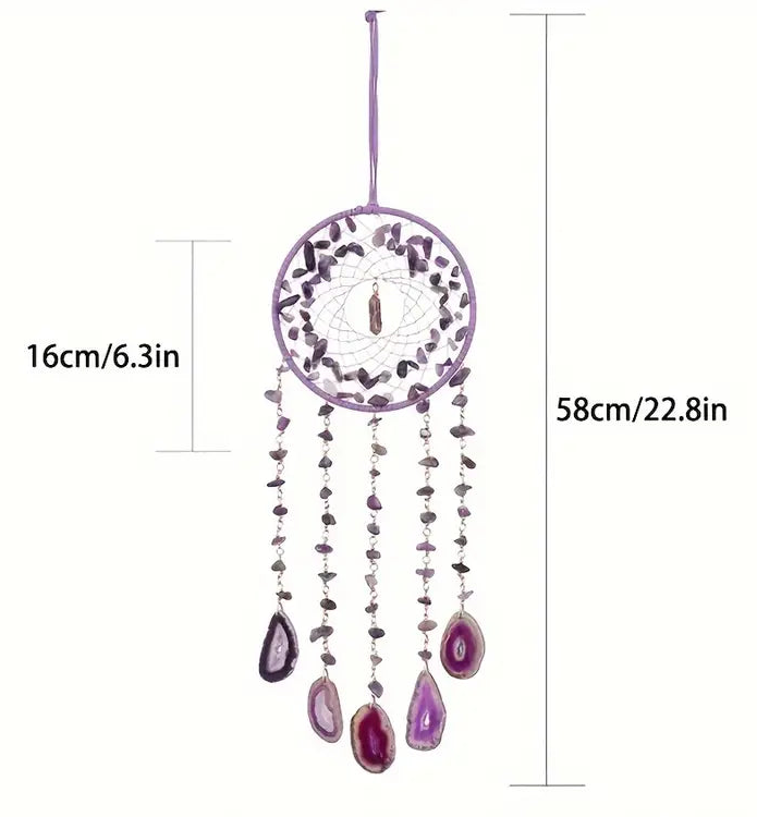 Amethyst & Agate Serenity Sun & Dream Catcher